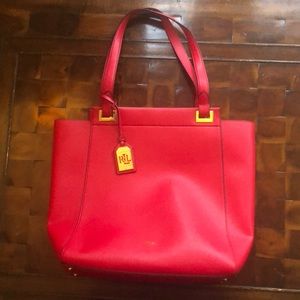Red Ralph Lauren Tote
